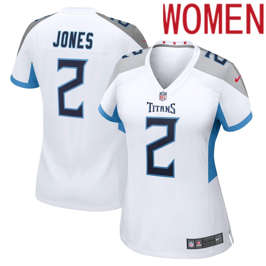 Women Tennessee Titans 2 Julio Jones Nike White Player Game NFL Jersey